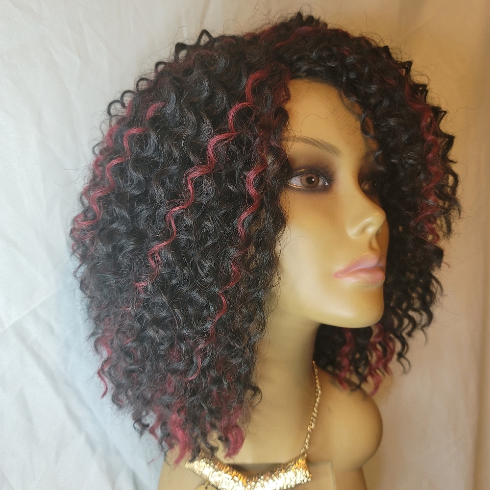 NEW Hand-made Brazilian TwistCrochet Wig #1b/burg - Picture 3 of 7